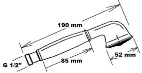 Mosadzná sprchová hlavica v bronzovej farbe ø 5 cm Antea – Sapho