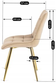 PROXIMA.store - Čalúnená jedálenská stolička CARO FARBA: sivá