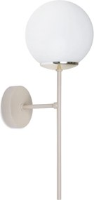 Nástenné svietidlo Florence, 1x biele sklenené tienidlo, be/g