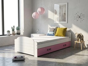 Posteľ LILI 200x90 biela - ružová