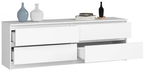 Komoda K160 4SZ CLP biela