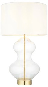 Endon 99110 - Stmievateľná stolná lampa KELDA 1xE27/10W/230V biela/zlatá