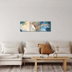 Obraz – Vesmírny strom (s hodinami) (90x30 cm)