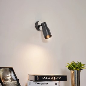 Moderné stropné bodové svetlo tmavosivé GU10 50 mm okrúhle - Stanley