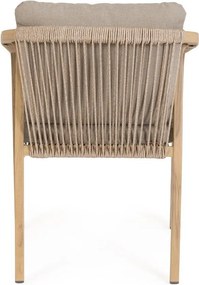 Kovová záhradná stolička v prírodnej farbe Kalimera – Bizzotto