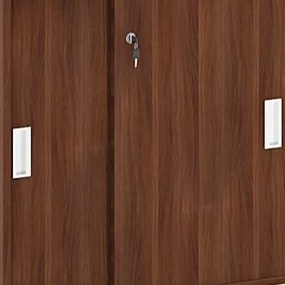 Kancelárska zasúvacia skrinka na kolieskach MIRELLI, 800 x 420 x 750 mm, orech