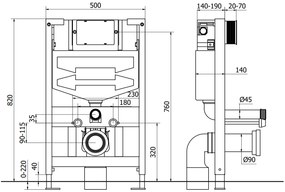 Mexen Fenix XS-F, podomietkový modul a závesné WC Rico so sedátkom s pomalým dopadom, tmavá šedá matná, 68030724071