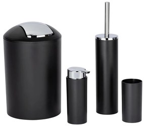 WENKO 24078800 - Sada CALVO 6,5x13 cm čierna/lesklý chróm