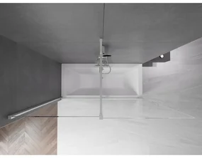 Mexen Velar, 2-krídlová posuvná vaňová zástena 180 x 150 cm, 8mm číre sklo, chrómový profil, 896-180-000-01-01