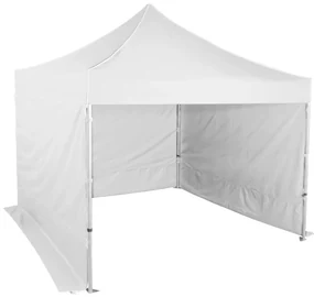 Rozkladací stan 3x3m - hliníkový hexagon, Biela