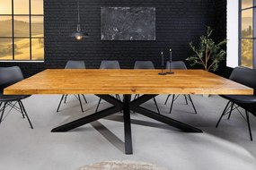 Jedálenský stôl Galaxy 240cm borovica 60mm vintage hnedá