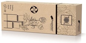 Stojan na kvety, 3-poschodový, čierny kov, plast TOL STAND
