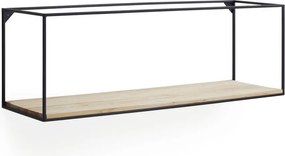 Čierna/v prírodnej farbe polica z jedlového dreva 90 cm Elisha – Kave Home