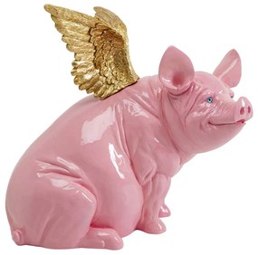 Flying Pig soška ružová 79 cm