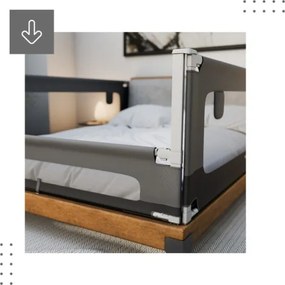 Bezpečnostná zábrana na posteľ Cover 46 sivá 160 cm