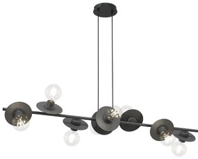 Luster na lanku TOKEN 8xE27/15W/230V čierna