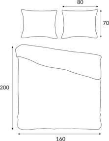 SATÉNOVÉ OBLIEČKY MARSELA EXCLUSIVE 160X200 CM, 2KS 70X80 CM TMAVOSIVÉ