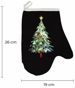 Vianočná kuchynská rukavica Twinkle EMI, hnedá