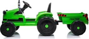 LEAN CARS Batériový traktor s prívesom CH9959 zelený
