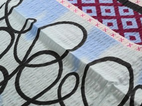 Krepové obliečky z Renforcé bavlny PURPLE SPIN farebné Rozmer obliečky: 70 x 90 cm | 140 x 200 cm