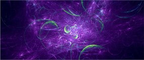Obraz - fialová abstrakcia (120x50 cm)