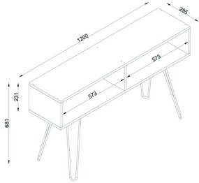 TV stolek ALYA 120 cm ořech