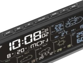 Meteostanica s LCD displejom GoSmart 230V/3xAAA Wi‑Fi Tuya čierna