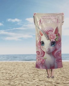 Detská plážová osuška s jednorožcom 100% bavlna Šírka: 70 cm | Dĺžka: 140 cm