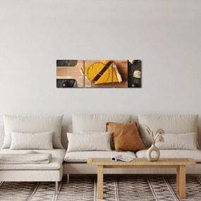 Obraz - Tekvicový koláč (s hodinami) (90x30 cm)