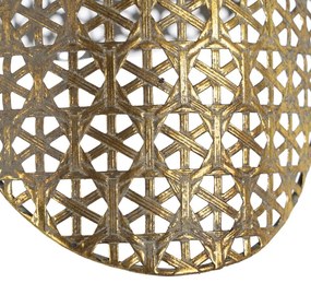 Závesné svietidlo v zlatej farbe s kovovým tienidlom ø 24 cm – Ixia