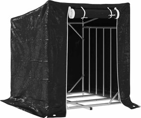 vidaXL Regál na krbové drevo s pláštenkou 101x61x110,5 cm