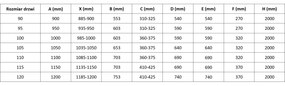 Mexen, Mexen Mist L Otočné pravé sprchové dvere 95 cm, čierna mriežka - 8A4L-095-000-70-77-P