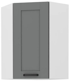 Horná rohová kuchynská skrinka Lucid 58 x 58 GN 90 1F (dustgrey + biela). Akcia -6%. Vlastná spoľahlivá doprava až k Vám domov. 1045552