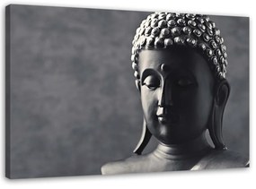 Obraz na plátně Buddha Šedé pozadí - 100x70 cm