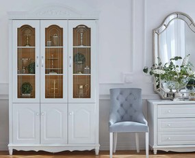 Biely regál 3-dverový Lyra, kolekcia Victoria