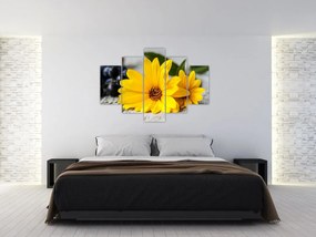 Obraz žltej kvetiny (150x105 cm)