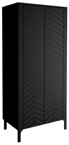 DVOJDVEROVÁ ŠATNÍKOVÁ SKRIŇA SALOME ČIERNA 90 cm