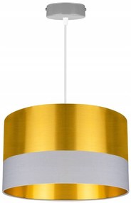 Závesné svietidlo Golden, 1x zlaté textilné tienidlo (výber z 2 farieb), (výber z 2 farieb konštrukcie), (fi 35cm)