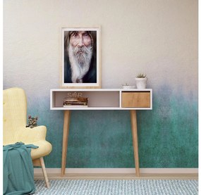 Konzolový stolík KIOGI 94x100 cm biela/béžová