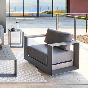 Hliníkové kreslo MADRID rotačné (antracit)