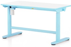 Výškovo nastaviteľný stôl OfficeTech Kids, 100 x 50 cm, biela / modrá