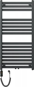 Mexen Uran, elektrické vykurovacie teleso 1200x600 mm + vykurovacia tyč 600 W, antracitová, W105-1200-600-2600-66