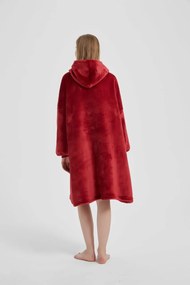 Deka s rukávmi HOODIE bordová