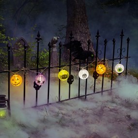 Halloweensky sveteľná reťaz z lampiónov - 7,5 x 150 cm - 2 x AA  batérie