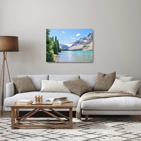 Sklenený obraz Alpského jazera (70x50 cm)