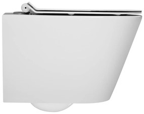 Gamma Mut, závesná WC misa 48x37 cm Rimless s pomaly padajúcim sedadlom, biela lesklá, GMA-MUT-201