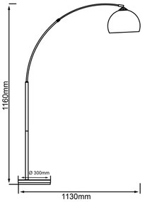 Brilliant - Stojacia lampa VESSA 1xE27/60W/230V lesklý chróm/biela