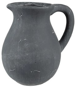 Tmavosivý dekoratívny džbán - 17*15*11 cm