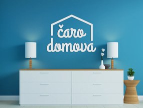 drevko Drevený nápis Čaro domova Rozmer obrazu: 30,5 x 40 cm, Farba dekorácie: Čierna