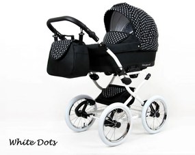 Kombinovaný kočík Raf-pol BABYLUX Margaret - White dots (2-kombinácia)
